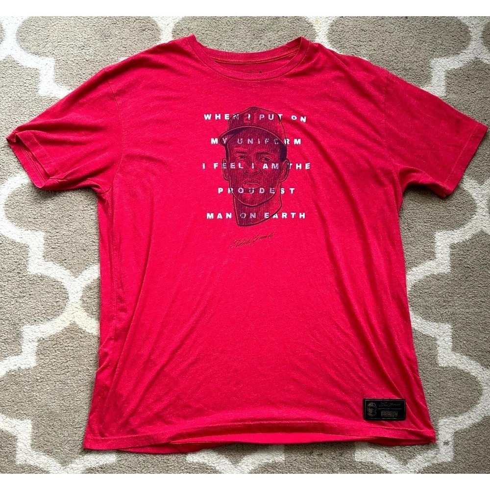 Baseballism Roberto Clemente T-Shirt Mens 2XL Red Proudest Man On Earth Graphic